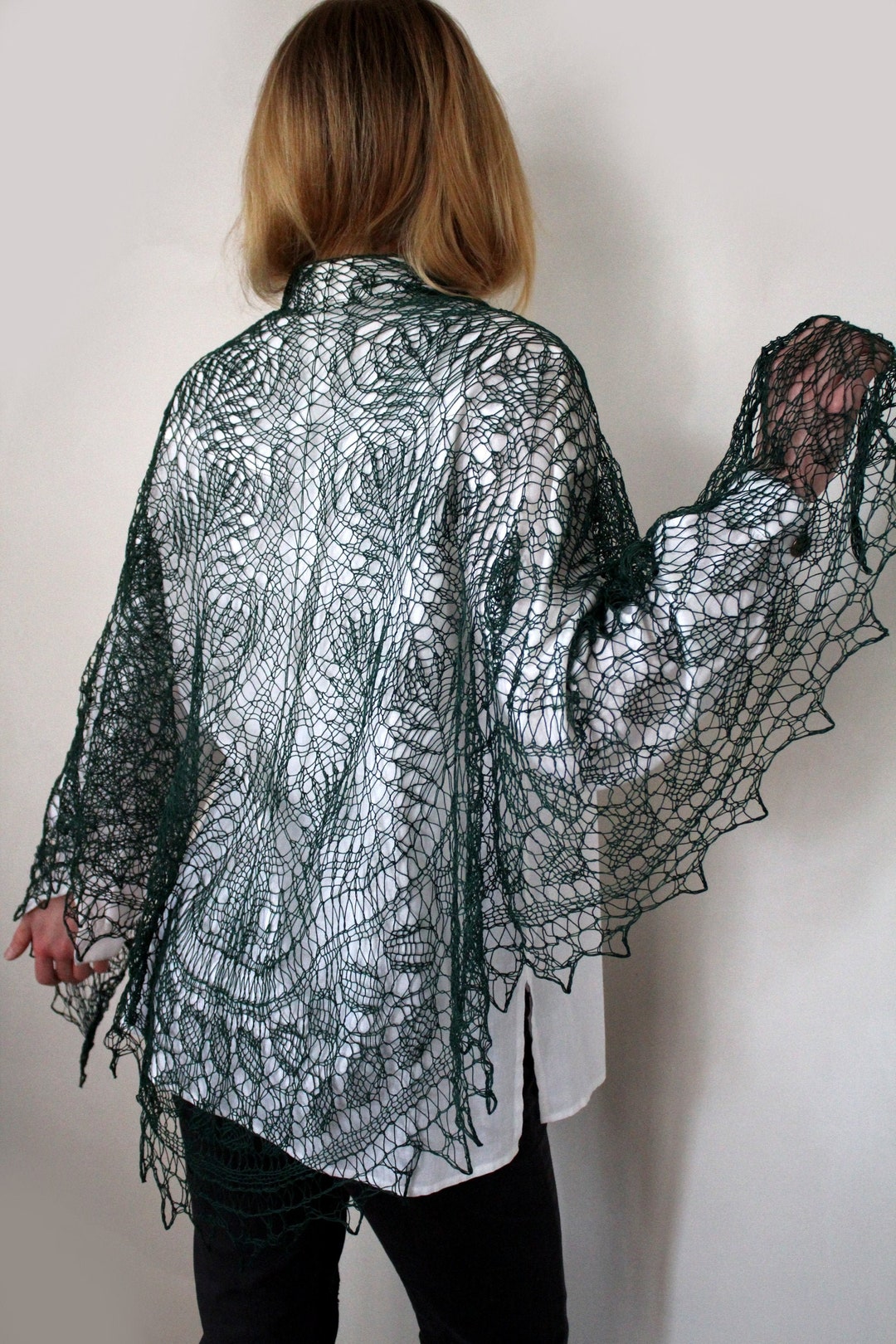 cotton knit shawl