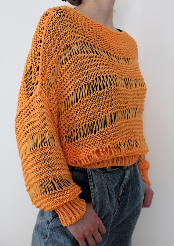 Knitted Cotton Sweater Knit Sweater 