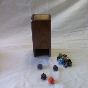 Walnut Domestic Wood Dice Rolling Tower image 3