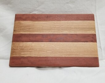 White Oak And bubinga handmade cutting board.