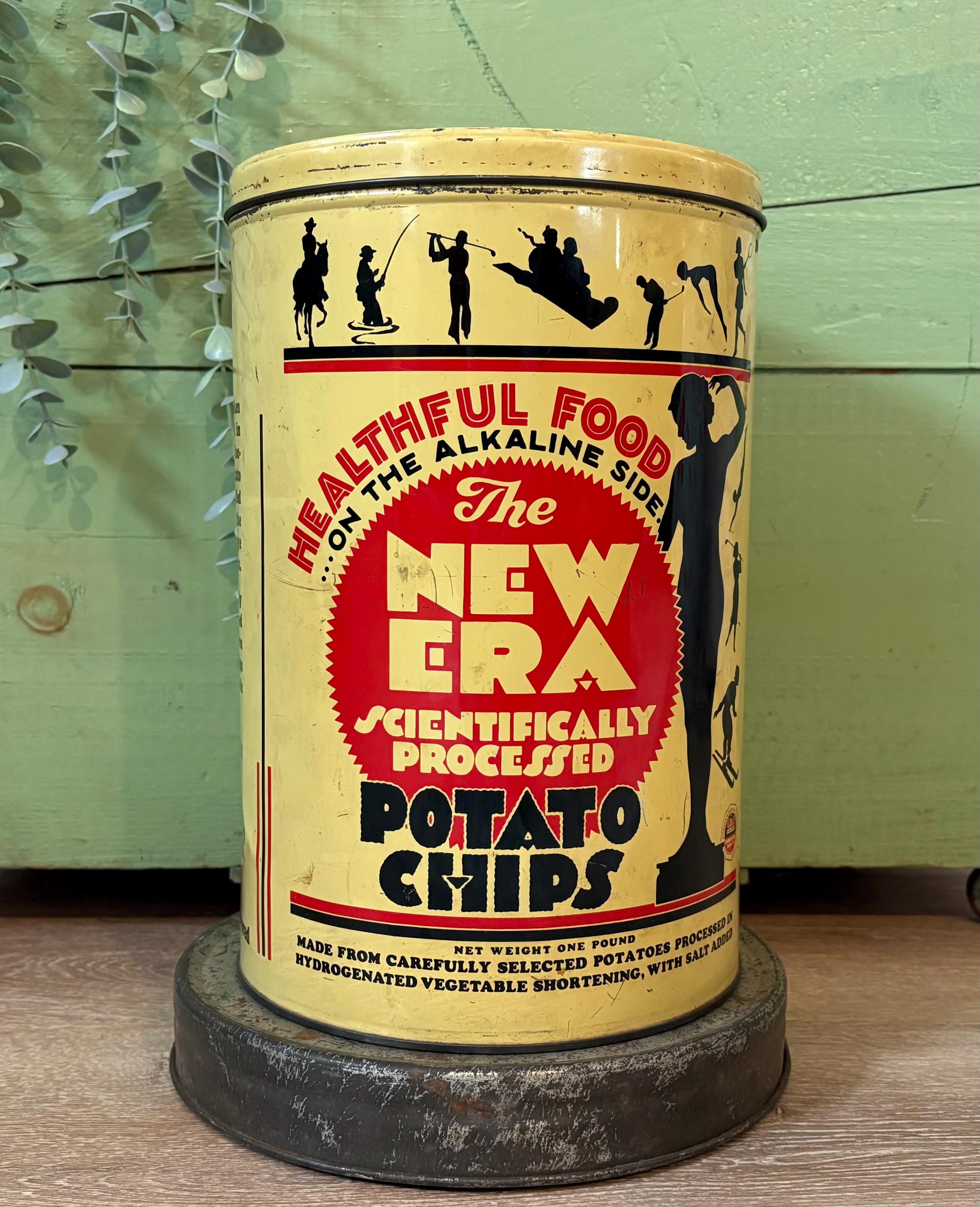 Vintage Potato Chip Cans - Etsy
