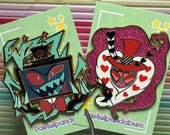 Hazbin Hotel - Vox & Valentino Enamel Pin Badges - Etsy