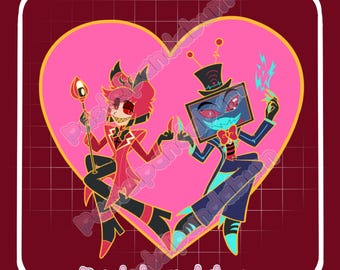 ハズビンホテル　HazbinHotel　アラスター　VOX ピンバッジセット Hazbin Hotel - Radiostatic Alastor & Vox Enamel Pin Badge