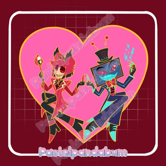 Hazbin Hotel - Radiostatic Alastor & Vox Enamel Pin Badge
