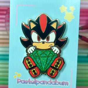 Sonic the hedgehog- Chibi Shadow the Hedgehog Enamel pin