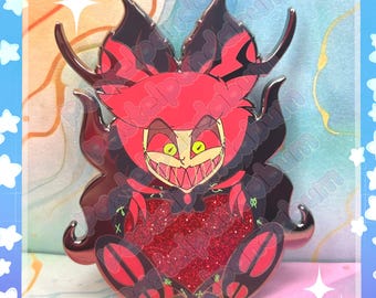 Hazbin Hotel - Demon Alastor Heart Enamel Pin badge