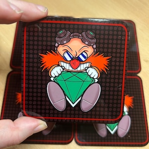 Sonic the hedgehog- Chibi Eggman cork coaster