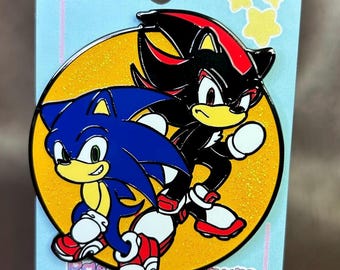 Sonic the Hedgehog SA2 - Sonic and Shadow enamel pin