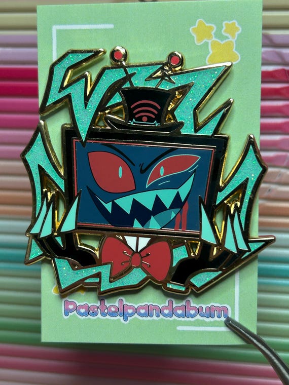 Hazbin Hotel - Vox & Valentino Enamel Pin Badge - Etsy