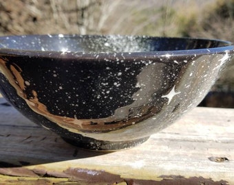 Buddha Bowl — Wheel-Thrown Pottery Starry Night Sky Design