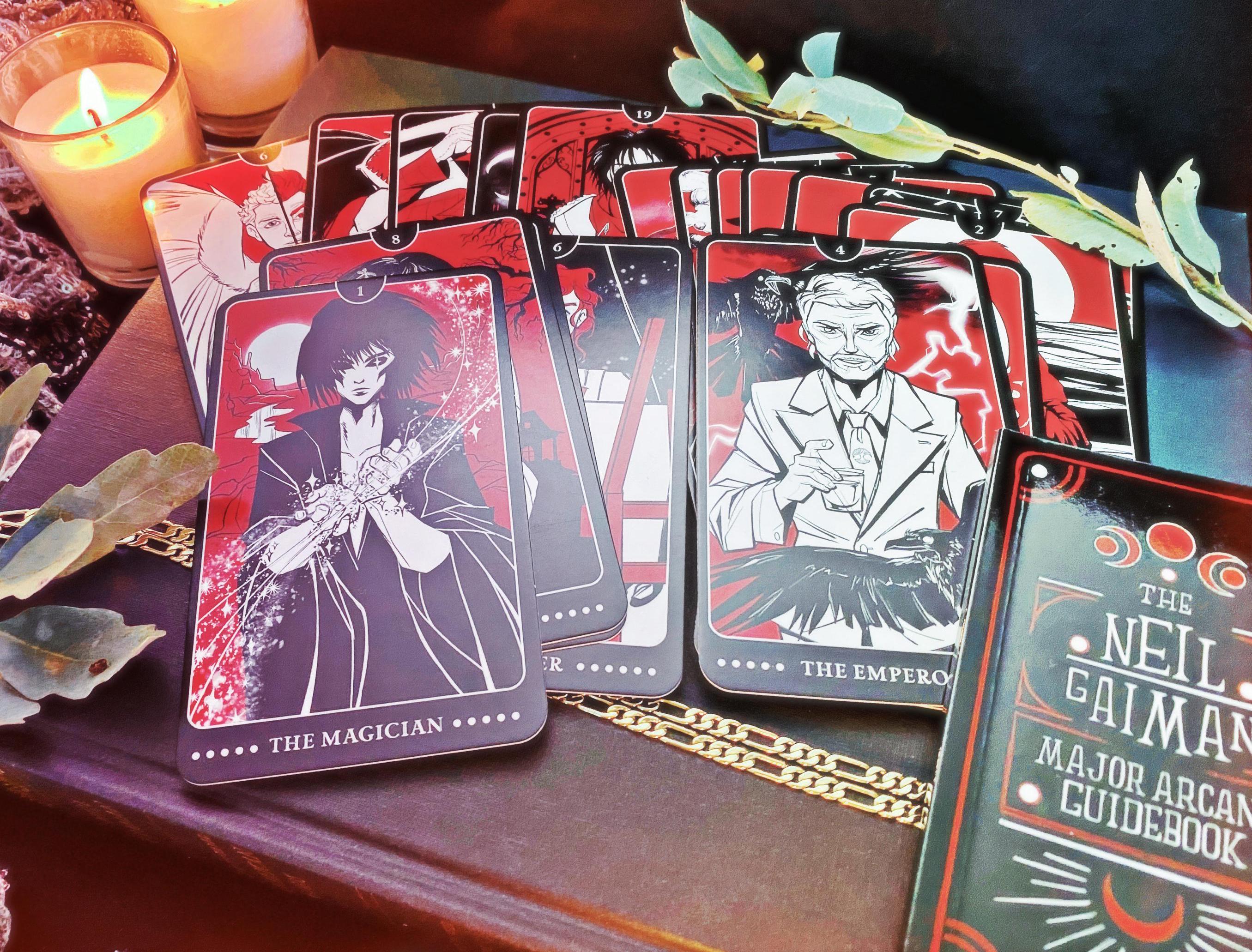 Tarot Deck Major Arcana || Sandman, Good Omens, American Gods