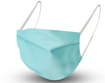 Cover mask mask cotton textile mask with inner fleece - light blue - 15424 + free addition