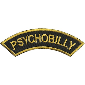 Aufnäher Applikation Patch - PSYCHOBILLY - Gr. ca. 9 x 2 cm - 06076