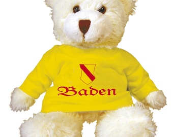 TEDDY BEAR with T-SHIRT - coat of arms emblem Baden - teddy cuddly bear