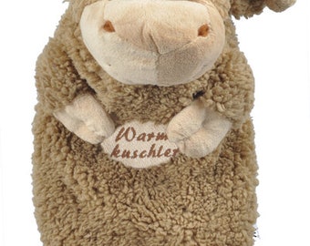 Hot-water bottle sheep with stick "Warmkuschler" new