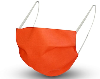 Cotton mask with certified inner fleece - ORANGE - 15431 + free addition