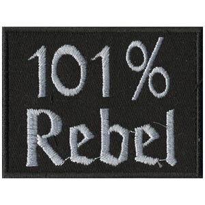 Aufnäher Applikation - Biker 101% REBEL - Gr. ca. 8 x 6,5 cm - 06148