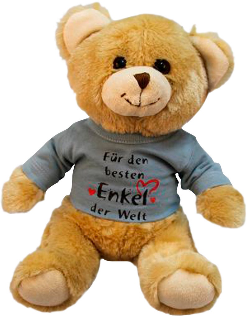TEDDY BEAR with T-SHIRT For the best grandson in the world Teddy cuddly bear image 1