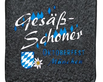 Schurwolle- Sitzkissen  OKTOBERFEST Gesäß-Schoner