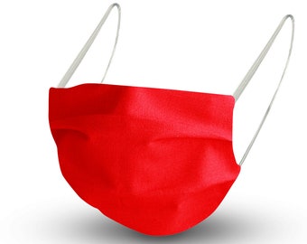 Cover mask mask cotton textile mask with inner fleece - red - 15418 + free addition
