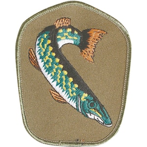 Aufnäher Applikation Patches  - FISCH Aal - 04664 Gr. ca. 9,5 x 8 cm