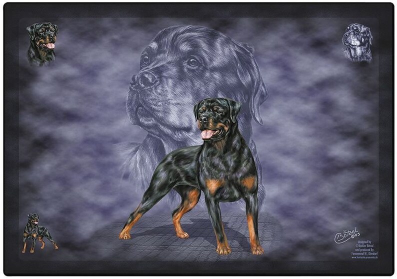 Unterlage Hund ROTTWEILER 23021 40x28cm Etsy