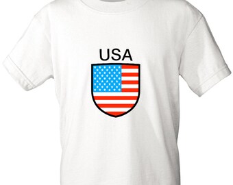 Kinder-T-Shirt mit Druck  USA AMERIKA