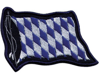 Aufnäher Patches - BAYERN RAUTE blau-weiß - 00841 Gr. ca. 9,5 x 7 cm