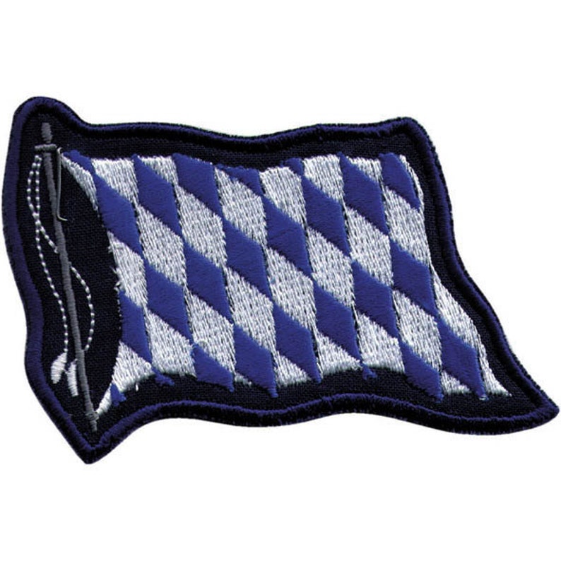 Aufnäher Patches BAYERN RAUTE blau-weiß 00841 Gr. ca. 9,5 x 7 cm Bild 1