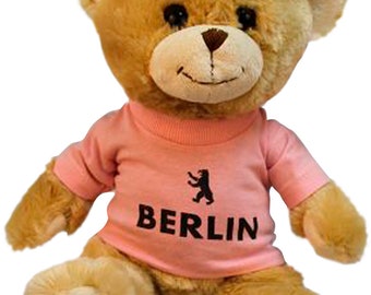 TEDDYBÄR mit T-SHIRT - Embelm Wappen Berlin Bär - Teddy Kuschelbär Bär