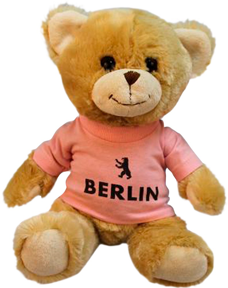 TEDDYBÄR mit T-SHIRT Embelm Wappen Berlin Bär Teddy Kuschelbär Bär afbeelding 1