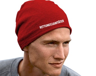 Longbeanie Slouch-Beanie Sommerbeanie - RETTUNGSSANITÄTER - in 3 versch. Farben