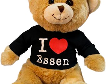 TEDDYBÄR mit T-SHIRT - I Love Essen - Teddy Kuschelbär Bär