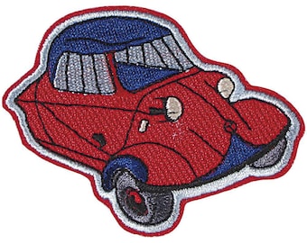 Aufnäher Applikation Patch Auto - roter Oldtimer Ellenator - Gr. ca 8x 6 cm - 04488