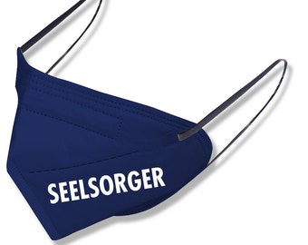 1x FFP2 mask in dark blue with application ironing transfer - SEELSORGER - 14905