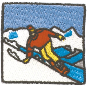 Aufnäher Applikation Patches - Snowboarder - 03201 Gr. ca. 7 x 7 cm