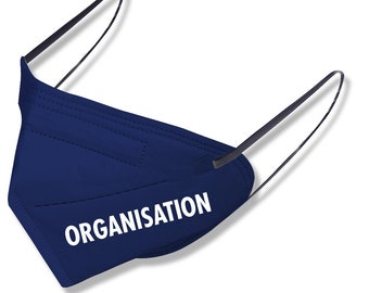 1x FFP2 mask in dark blue with application ironing transfer - ORGANISATION - 14901