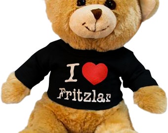 TEDDYBÄR mit T-SHIRT - I Love Fritzlar - Teddy Kuschelbär Bär