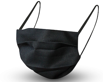 Cover mask mask cotton textile mask with inner fleece - black - 15430 + free addition