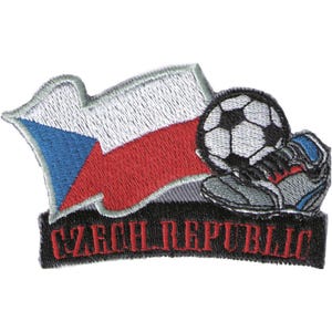 Aufnäher Applikation - Fußball Flagge Tschechien CZECH REPUBIC - Gr. ca. 8 x 5 cm - 77911