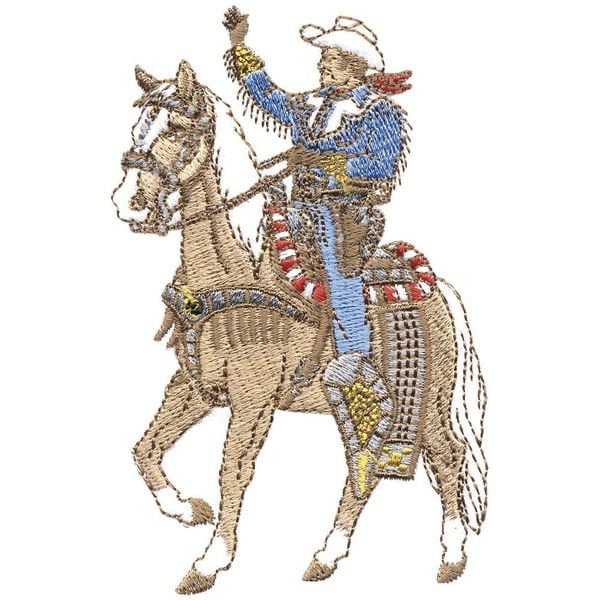 Aufnäher Applikation  REITER COWBOY  00346