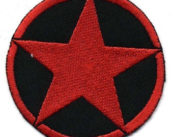 Patch Patches Applique - Red Star - 04044 - size approx. 7.5 cm