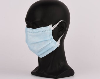 50x face mask type IIR CE - surgical mask in blue - made in Germany