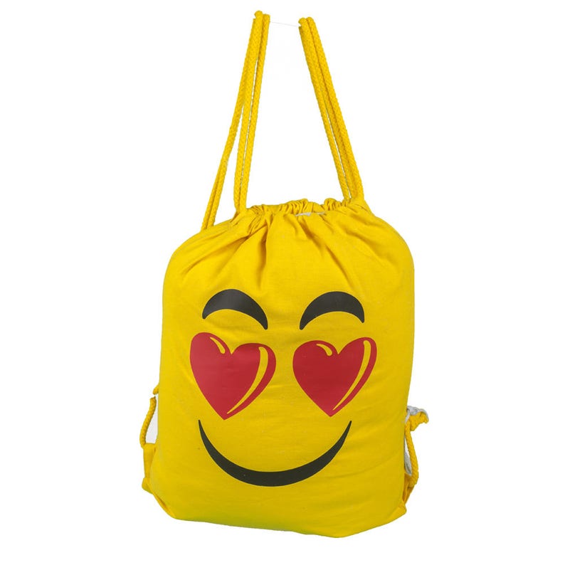 Gymnastic bag, backpack smilie, laughing face with heart eyes image 1