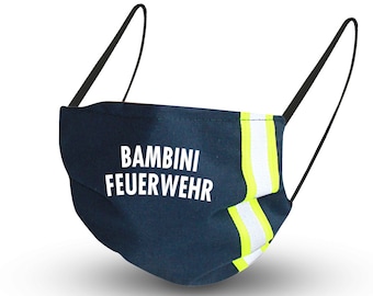 Cover mask + free addition mask with inner fleece - BAMBINI FEUERWEHR - 15882
