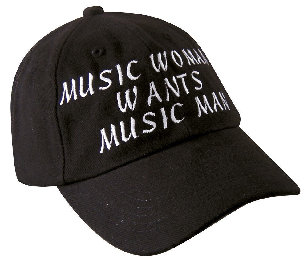 Baseball Cap Cap Music Man Wants Music Woman Etsy