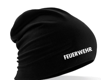 Longbeanie Slouch-Beanie Sommerbeanie - FEUERWEHR - in 3 versch. Farben erhältlich