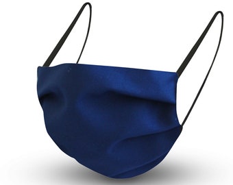 Cover mask mask in cotton with inner fleece - Dark blue 15432 + free addition