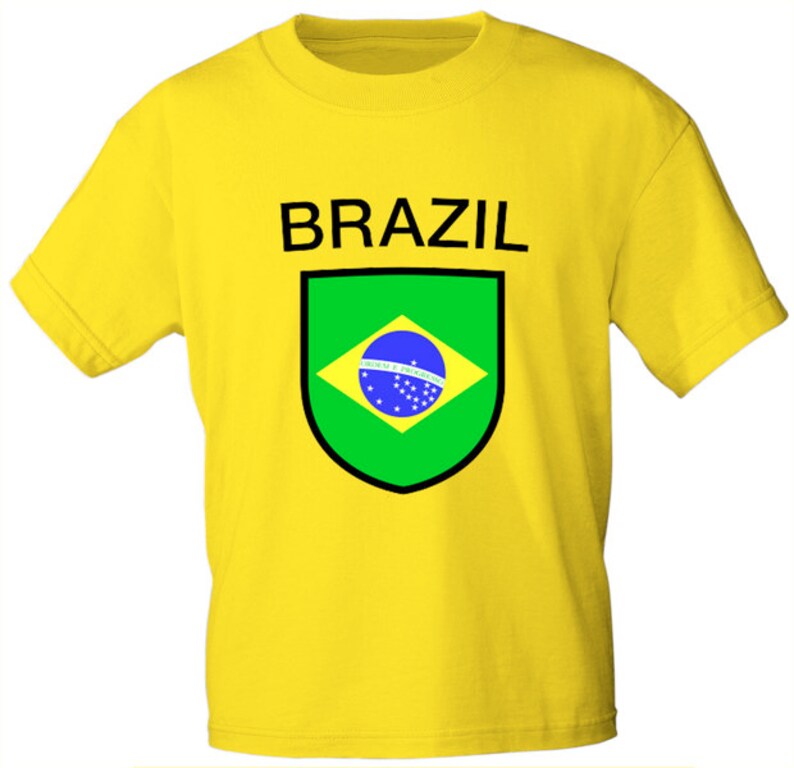 Kinder-T-Shirt mit Druck BRAZIL BRASILIEN Bild 1