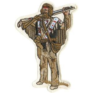 Applikation Patches Aufnäher - Trapper Cowboy - Gr. ca. 7,5 x 10,5cm (04540)